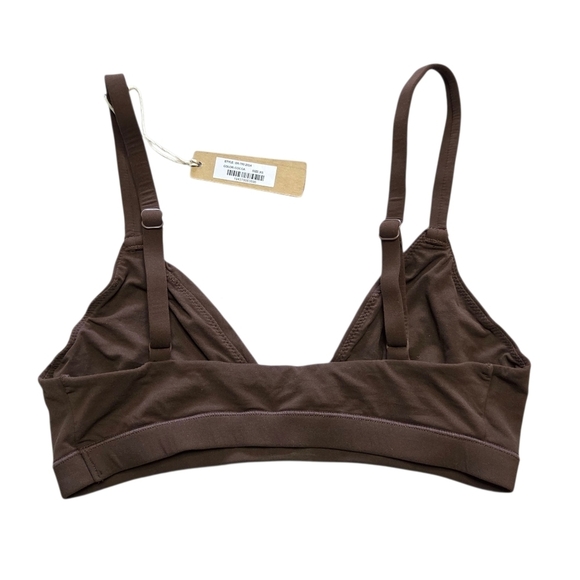 Skims FITS EVERYBODY TRIANGLE Wireless Bra Cocoa Brown XSmall NWT - Picture 2 of 3